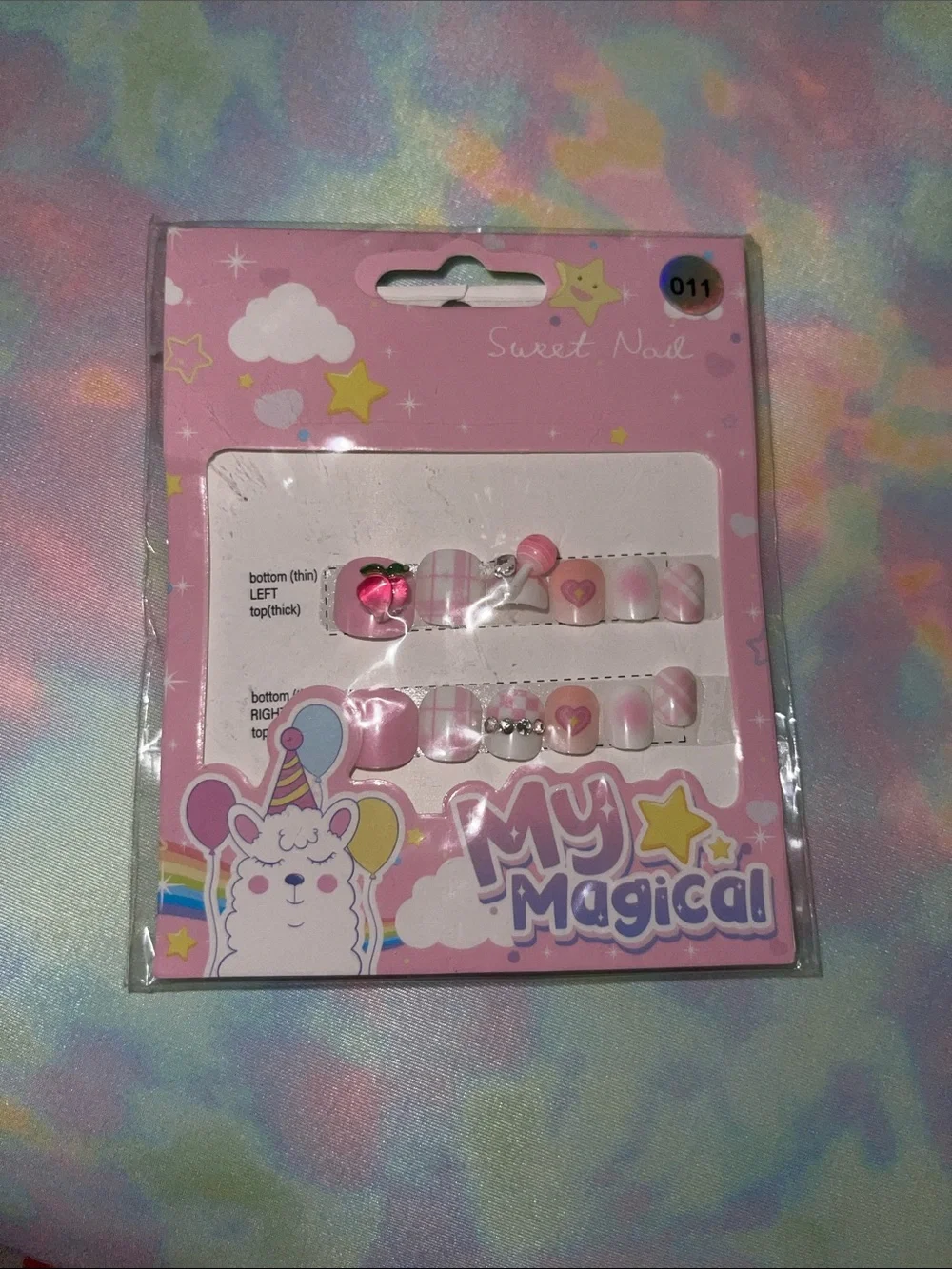 Kids Pink Press-On Nail Set
